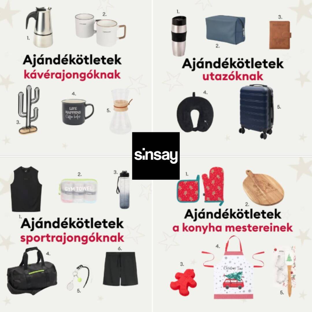 Sinsay Lurdy Ajándékötletek
