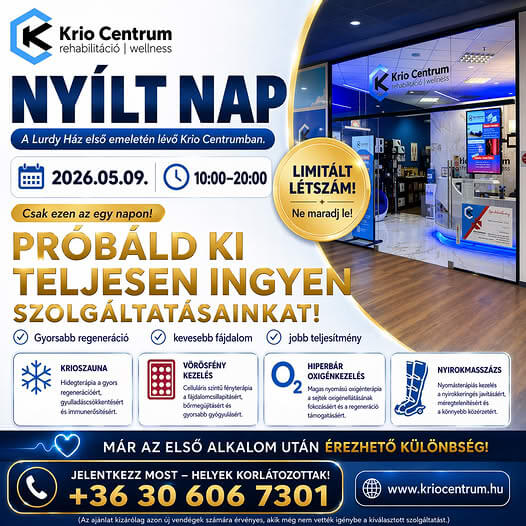 Nyílt Nap Krio Centrum 2026.05.09. Lurdy Haz
